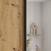 Dąb artisan-lustro-listwa czarna