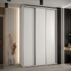 Szafa CANNES 1-150 45 cm głębokość. Korpus biały, Fronty białe listwa srebrna