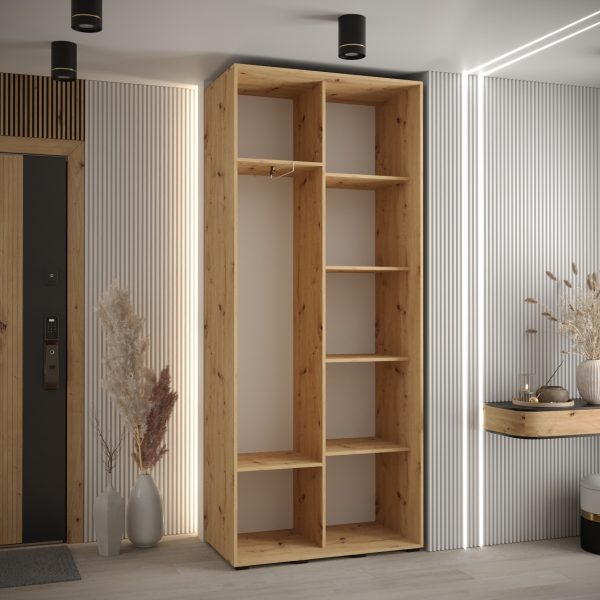 Wnetrze Szafa CANNES 100 45 cm głebokości, kolor dąb artisan