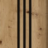 Dąb artisan- czarna listwa