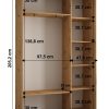 Wnętrze szafy 150 głebokośc 45 cm wysokośc 205