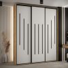 Kast CANNES 8-200 Breedte: 45 cm Korpus: artisan eiken Front: wit Lijst: zwart
