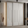 Kast CANNES 8-200 Breedte: 45 cm Korpus: wit Front: artisan eiken Lijst: zilverkleurig