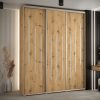 Kast CANNES 8-200 Breedte: 45 cm Korpus: artisan eiken Front: artisan eiken Lijst: zilverkleurig