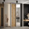 Kast CANNES 9-110 Breedte: 45 cm Korpus: wit Front: artisan eiken Lijst: zilverkleurig