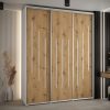 Kast CANNES 8-200 Breedte: 45 cm Korpus: wit Front: artisan eiken Lijst: zilverkleurig