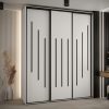Kast CANNES 8-200 Breedte: 45 cm Korpus: wit Front: wit Lijst: zwart