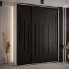 Kast CANNES 8-200 Breedte: 45 cm Korpus: wit Front: zwart Lijst: zwart