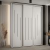 Kast CANNES 8-200 Breedte: 45 cm Korpus: wit Front: wit Lijst: zilverkleurig