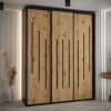 Kast CANNES 8-200 Breedte: 45 cm Korpus: zwart Front: artisan eiken Lijst: zwart