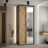 Kast CANNES 9-110 Breedte: 45 cm Korpus: zwart Front: artisan eiken Lijst: zilverkleurig
