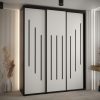 Kast CANNES 8-200 Breedte: 45 cm Korpus: zwart Front: wit Lijst: zwart