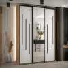 Kast CANNES 9-170 Breedte: 45 cm Korpus: artisan eiken Front: wit Lijst: zwart