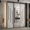Kast CANNES 9-200 Breedte: 45 cm Korpus: artisan eiken Front: wit Lijst: zwart