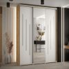 Kast CANNES 9-170 Breedte: 45 cm Korpus: artisan eiken Front: wit Lijst: zilverkleurig