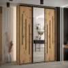 Kast CANNES 9-180 Breedte: 45 cm Korpus: wit Front: artisan eiken Lijst: zwart