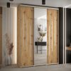 Kast CANNES 9-170 Breedte: 45 cm Korpus: artisan eiken Front: artisan eiken Lijst: zilverkleurig