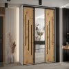 Kast CANNES 9-160 Breedte: 45 cm Korpus: wit Front: artisan eiken Lijst: zwart