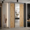 Kast CANNES 9-160 Breedte: 45 cm Korpus: wit Front: artisan eiken Lijst: zilverkleurig