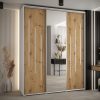 Kast CANNES 9-190 Breedte: 45 cm Korpus: wit Front: artisan eiken Lijst: zilverkleurig