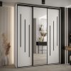 Kast CANNES 9-190 Breedte: 45 cm Korpus: wit Front: wit Lijst: zwart