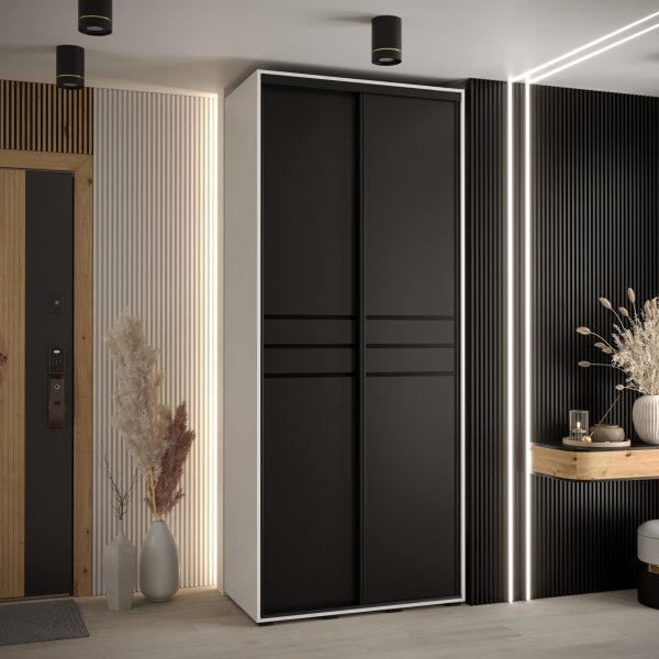 Kast CANNES 10-100 Breedte: 45 cm Korpus: zwart Front: zwart Lijst: zwart
