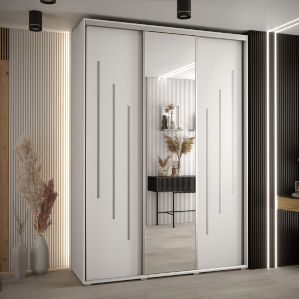 Kast CANNES 9-170 Breedte: 45 cm Korpus: wit Front: wit Lijst: zilverkleurig