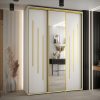 Kast CANNES 9-170 Breedte: 45 cm Korpus: wit Front: wit Lijst: goudkleurig