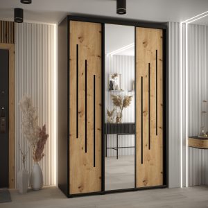 Kast CANNES 9-160 Breedte: 45 cm Korpus: zwart Front: artisan eiken Lijst: zwart