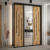 Kast CANNES 9-180 Breedte: 45 cm Korpus: zwart Front: artisan eiken Lijst: zwart