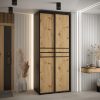 Kast CANNES 10-100 Breedte: 45 cm Korpus: zwart Front: artisan eiken Lijst: zwart