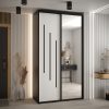 Kast CANNES 9-140 Breedte: 45 cm Korpus: zwart Front: wit Lijst: zwart