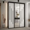 Kast CANNES 9-180 Breedte: 45 cm Korpus: zwart Front: wit Lijst: zwart