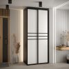 Kast CANNES 10-110 Breedte: 45 cm Korpus: zwart Front: wit Lijst: zwart