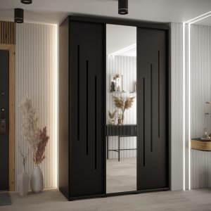 Kast CANNES 9-150 Breedte: 45 cm Korpus: zwart Front: zwart Lijst: zwart