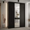 Kast CANNES 9-180 Breedte: 45 cm Korpus: zwart Front: zwart Lijst: zwart