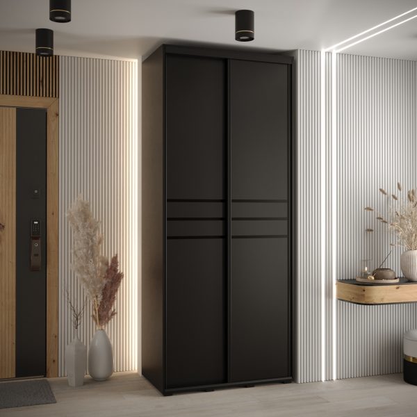 Kast CANNES 1-110 Breedte: 45 cm Korpus: zwart Front: zwart Lijst: zwart