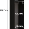 Het binnenwerk van de kast met afmetingen