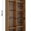 Afmetingen van de kast 120cm/60/205