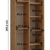 Afmetingen van de kast 120cm/60/205