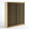 Ruime LAMELO I kledingkast van 180 cm in loftstijl met lamellen – ideaal voor de slaapkamer, woonkamer of hal, uitgevoerd in de kleur artisan eiken.
