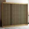 LAMELO I kledingkast 250 cm met lamellen in de kleur artisan eiken – een grote, robuuste kast voor de slaapkamer.