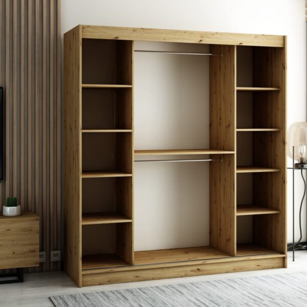 Interieur van de LAMELO 200 kleerkast