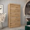 Kledingkast VITTORIA 1 100, corpus in de kleur eiken artisan, fronten eiken artisan met een zilverkleurige