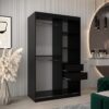 Kastinterieur 120. Zij is voorzien van legplanken, kledingroedes en lades. De kledingkast is bijzonder ruim en functioneel.