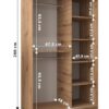 Gedimensioneerd kastinterieur . Zij is voorzien van legplanken en kledingroedes. Zij is bijzonder ruim en functioneel.