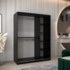Kastinterieur 150. Voorzien van legplanken en kledingroedes. De kledingkast is bijzonder ruim en functioneel.