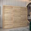 Kast PURMER 250, romp in de kleur eiken sonoma, fronten eiken sonoma met een zilveren sierlijst.
