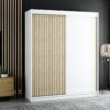 Moderne kleerkast LAMELO 180 met lamellen. Hij wordt gekenmerkt door zijn moderne design en elegante uitstraling.