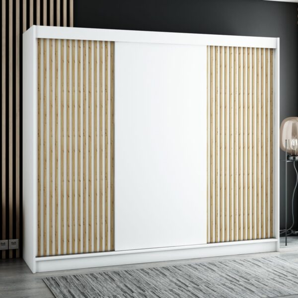 Witte ruime LAMELO 250 kast met lattenbodems